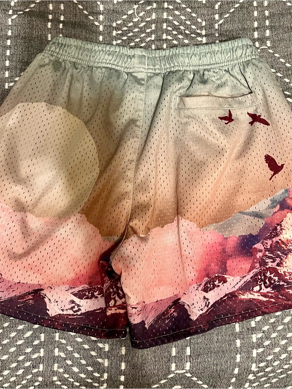 ⚪️ YoungLA Block Party 141 Mesh Shorts - Picture 3 of 5